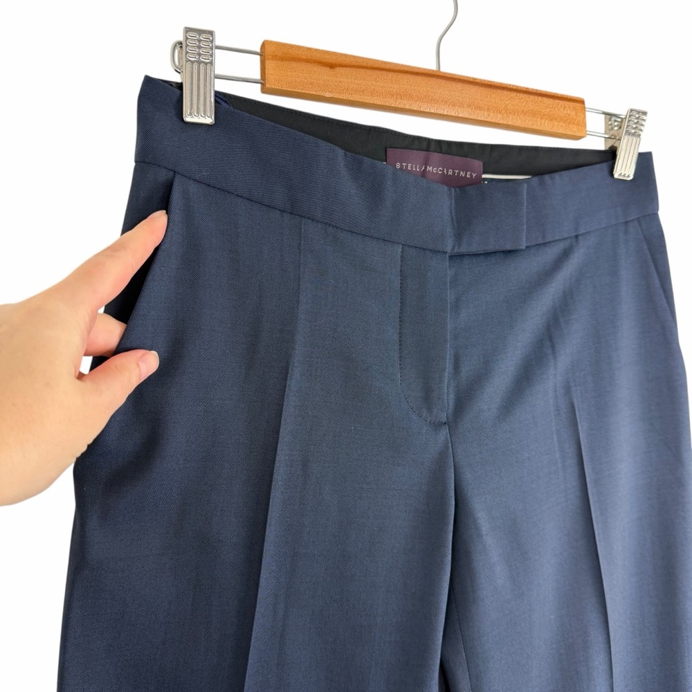 Stella McCartney Wool Trouser Pants Navy Blue Size 36 IT 0-2 US - Picture 3 of 9